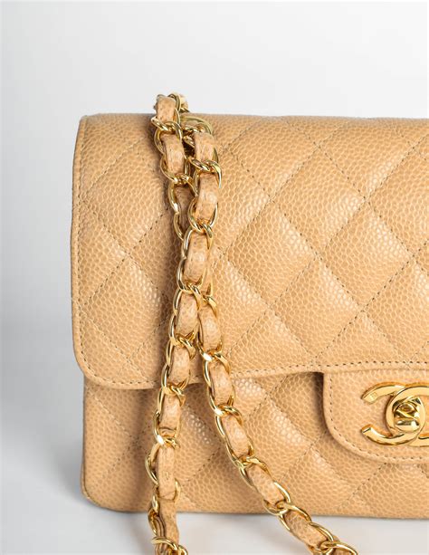 chanel classic flap bag small caviar beige|Flap Bags .